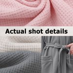 Personlig Champagne Pink Bow Waffle Dressing Gown Badrock med broderat namn Anniversary Birthday Party Gift for Girls Besties