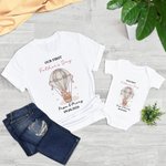 Henkilökohtainen Ensimmäinen Isänpäivä 100% puuvilla T-paita Baby Bodysuit Matching Set nimi ja päivämäärä Isänpäivä vuosipäivä lahja perheelle