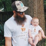 Personnalisé Our First Father's Day Bear with Balloon 100% Cotton Baby Bodysuit T-shirt with Name Year Father's Day Gift for Men Newborns