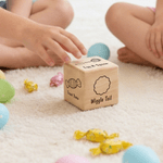 Personalized Bunny Chicken Easter Egg Wooden Dice Funny Party Toy Easter Gift for Children Teenagers Family