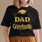 T-shirt 100% coton avec photo Cadeau de fin d'études pour les parents de diplômés