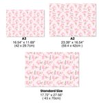 Personalized Bunny Bow Wrapping Paper with Name Set of 3 Easter Party Favors Gift for Kids