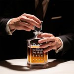 Personalized Cartoon Character Photo Whiskey Decanter with Name and Text Birthday Father's Day Gift for Whiskey Lovers