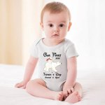 Personalized Polar Bear Father and Daughter Son T-shirt Set Father and Baby Our First Father's Day for Father New Dad Gift