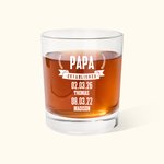 Personalisierter Whiskybecher „PAPA ESTABLISHED“ 295ml mit Namen und Datum Whiskyglas Geburtstag Vatertag Geschenk für Opa Papa