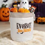 Personalisierte Fledermaus Spinne Hut Boo Korb Design Süßigkeiten Korb mit Namen Halloween Süßigkeiten oder behandeln Aktivität Geschenk für Kinder Teens