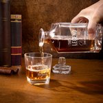 Personalized The Legend Has Retired Whiskey Decanter Glass with Date and Name Retirement Christmas Gift for Grandad