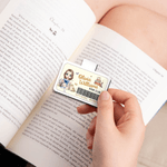 Personalised Cartoon Reading Character Magnetic Bookmark Clip with Name and Surname Reading Supplies Birthday Gift for Book Lovers Bookworms
