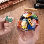 Personlig Roliga Färgglada Fuck Blocks Glasburk Heminredning Party Favor Gåva till vänner