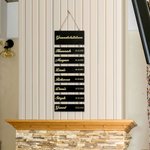 Personalisierte 1-18 Enkelkinder Namen Holzschild mit Daten Home Decor Vatertag Muttertag Geschenk für Großeltern Familie