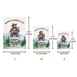 Personalisierte niedlichen Cartoon umarmen Bär Bauklötze Puzzles mit Namen und Titel Vatertag Geburtstag Geschenk für Papa Opa