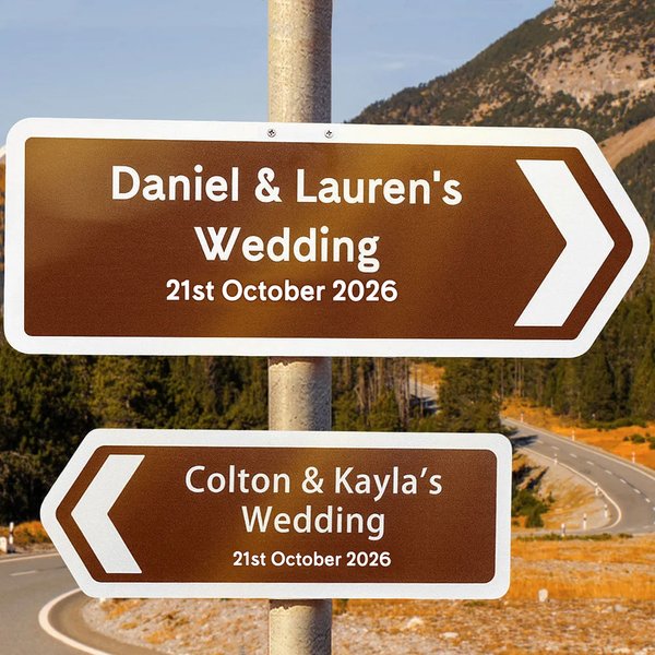 Personalised Metal Arrow Wedding Sign with Text Wedding Reception Signage Direction Preparing Gift for Newlyweds