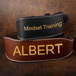 Cintura di sollevamento pesi in pelle regolabile personalizzata con testo Regalo di compleanno per la festa del papà per gli amanti del sollevamento pesi