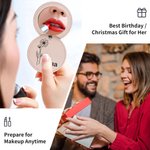 Miroir de maquillage de poche pliable avec nom et fleur de naissance personnalisée Outils de maquillage Anniversaire Cadeau de demoiselle d'honneur pour elle