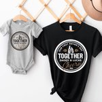 Personalized Our First Father's Day Together Cheers 100% Cotton T-Shirt Baby Onesie Matching Outfit Father's Day for New Dad Baby