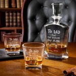 Personalized Cartoon Character Photo Whiskey Decanter with Name and Text Birthday Father's Day Gift for Whiskey Lovers