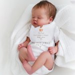 Personnalisé Our First Father's Day Bear with Balloon 100% Cotton Baby Bodysuit T-shirt with Name Year Father's Day Gift for Men Newborns