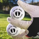 Personalized New Golf Buddy Baby Footprints Pregnancy Announcement Golf Ball with Date Funny Father's Day Birthday Gift for Dad Grandpa