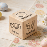 Personalized Bunny Chicken Easter Egg Wooden Dice Funny Party Toy Easter Gift for Children Teenagers Family