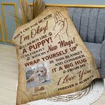 Personalized Multicolor Dog Cat Photo Soft Blanket with Name Date Memorial Sympathy Gift for Pet Lovers