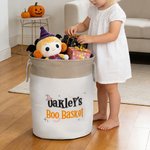 Personalisierte Fledermaus Spinne Hut Boo Korb Design Süßigkeiten Korb mit Namen Halloween Süßigkeiten oder behandeln Aktivität Geschenk für Kinder Teens