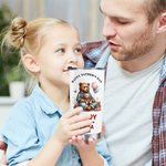 Personalisierte Familie Bär Happy 1st Vatertag 20 oz Becher mit Namen Strohhalm und Bürste Vatertag Geschenk für Papa Opa