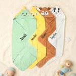 Gepersonaliseerde Geborduurde Zachte Deken met Schattige Eland en Naam Dagelijks Gebruik Verjaardagscadeau of Babyshowercadeau voor Aanstaande Moeders
