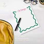 Personalized Colored Sorority Greek Letter 50 Pages Notepad with Sorority Name Stationary Supplies Gift for Girls | Callie × Affinity Licensing