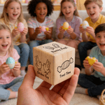 Personalized Bunny Chicken Easter Egg Wooden Dice Funny Party Toy Easter Gift for Children Teenagers Family