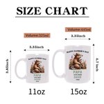 Personalised Cute Cartoon Hugging Bear Ceramic Mug with Name Father's Day Birthday Gift for Dad Grandpa