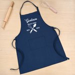 Tablier de lin ajustable avec poche et nom Cadeau d'anniversaire pour les amoureux de la cuisine et de la pâtisserie