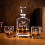 Personalized Cartoon Character Photo Whiskey Decanter with Name and Text Birthday Father's Day Gift for Whiskey Lovers