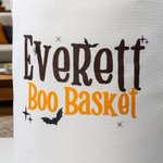 Personalisierte Fledermaus Spinne Hut Boo Korb Design Süßigkeiten Korb mit Namen Halloween Süßigkeiten oder behandeln Aktivität Geschenk für Kinder Teens