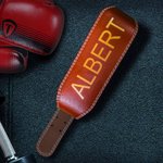 Cintura di sollevamento pesi in pelle regolabile personalizzata con testo Regalo di compleanno per la festa del papà per gli amanti del sollevamento pesi