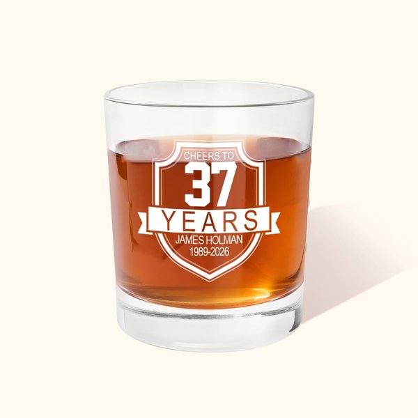 Personalisiertes Luxus-Whiskyglas 295ml mit Eingraviertem Namen Jahr Text Vatertag Geschenk für Herrn Weinliebhaber