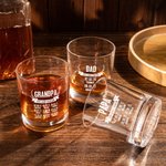 Verre à Whisky 295ml Personnalisé avec Date et Nom Cadeau Anniversaire Fête des Pères pour Papa Grand-père