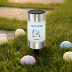 Personalized Happy Easter Cute Bunny Initial Waterproof Solar Garden Light with Name Garden Decor Daily Use Easter Party Gift for Family Kids