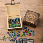 Personnalisé Compatible avec MTG Totems de Faction Pouvoirs Pénibilité Compteurs Boîte de rangement en bois avec nom Accessoire TCG Cadeau pour Planeswalkers