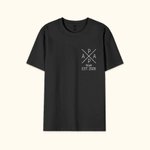 Maglietta personalizzata Papa Monogram stile minimalista 100% cotone con nome data compleanno festa del papà regalo per papà marito