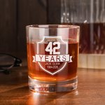 Bicchiere da whisky di lusso personalizzato con nome da 10 oz con anno e testo Regalo per la festa del papà in pensione per l'uomo amante del vino