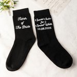 Personalized 100% Cotton Men's Wedding Socks with Date and Text Engagement Wedding Party Gift for Father of The Bride Father in Law