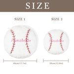 Personalized Embroideried Baseball Basketball Sport Balls Soft Throw Pillow with Name Home Decor Birthday Gift for Football Volleyball Soccer Player