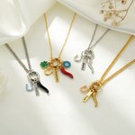 Personalisierte Chili Hufeisen Lucky Amulet Charm Halskette mit Namen Dainty Schmuck Geburtstag Jahrestag Urlaub Geschenk für ihn ihr