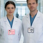 Personalised Cartoon Character ID Card Badge Buddy with Name and Text Birthday Appreciation Gift for Nurse Doctor Medical Staff