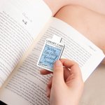 Personalized Vintage Library Card Fun Text Magnetic Bookmark Clip with Name Daily Use Birthday Gift for Reading Lovers Bookworms