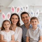 Personligt sött Peter Rabbit kaninöron plysch pannband med initialer hår tillbehör tema händelse påsk fest present för familj barn