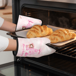 Personalisierte Cartoon Chef Charakter Aquarell erste Isolierung Backofen Mitt und Topflappen Satz von 2 Bäckerei Verwendung Geburtstagsgeschenk für Kinder Backen Liebhaber