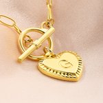 Personalised Heart Initial Toggle Necklace Exquisite Jewellery Birthday Mother's Day Anniversary Valentine's Day Gift for Women