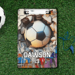 Personalised Ball Sport Design Clipboard with Low Profile Clip and Name Daily Use Birthday Gift for Coach Ball Sport Lover