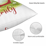 Taie d'oreiller personnalisée en forme de fleur de lapin multicolore avec nom et initiale Cadeau de fête de Pâques pour enfants